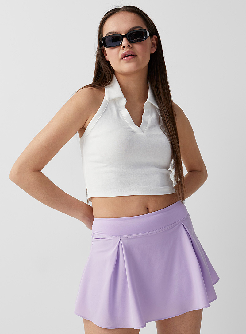 Twik Lilacs Micromesh tennis mini-skirt for women