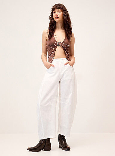 Le pantalon ballon pur coton