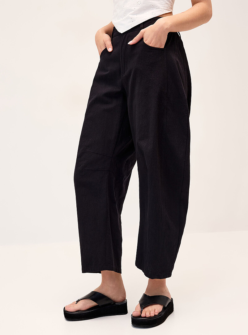 Pure cotton barrel-leg pant product image 2