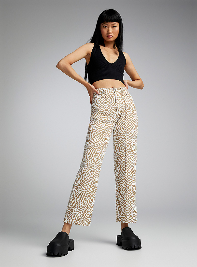 Jean Gap Fille Blanc Taille 12 Ans – Pantalon En Denim Coton Coupe évasée, Brodé