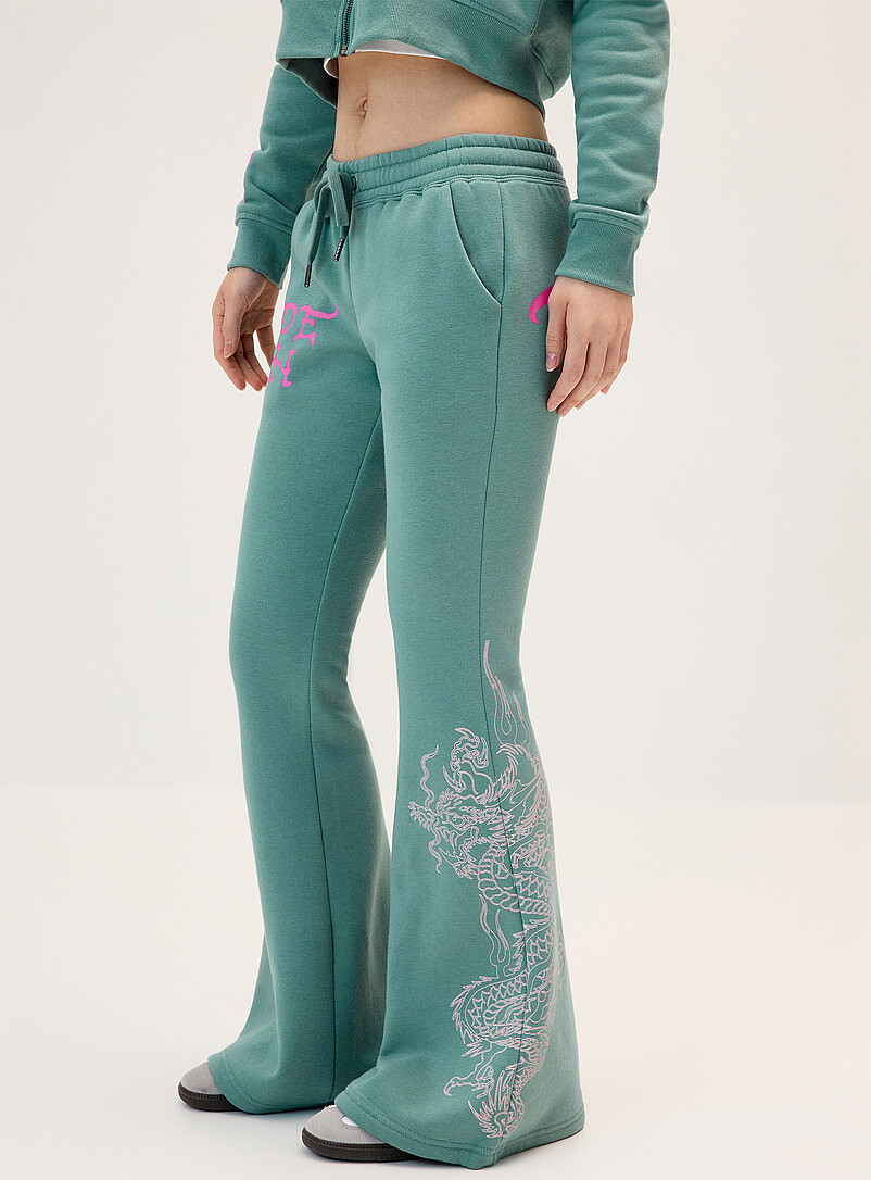 Illustrated fleece bootcut-leg pant product image 2