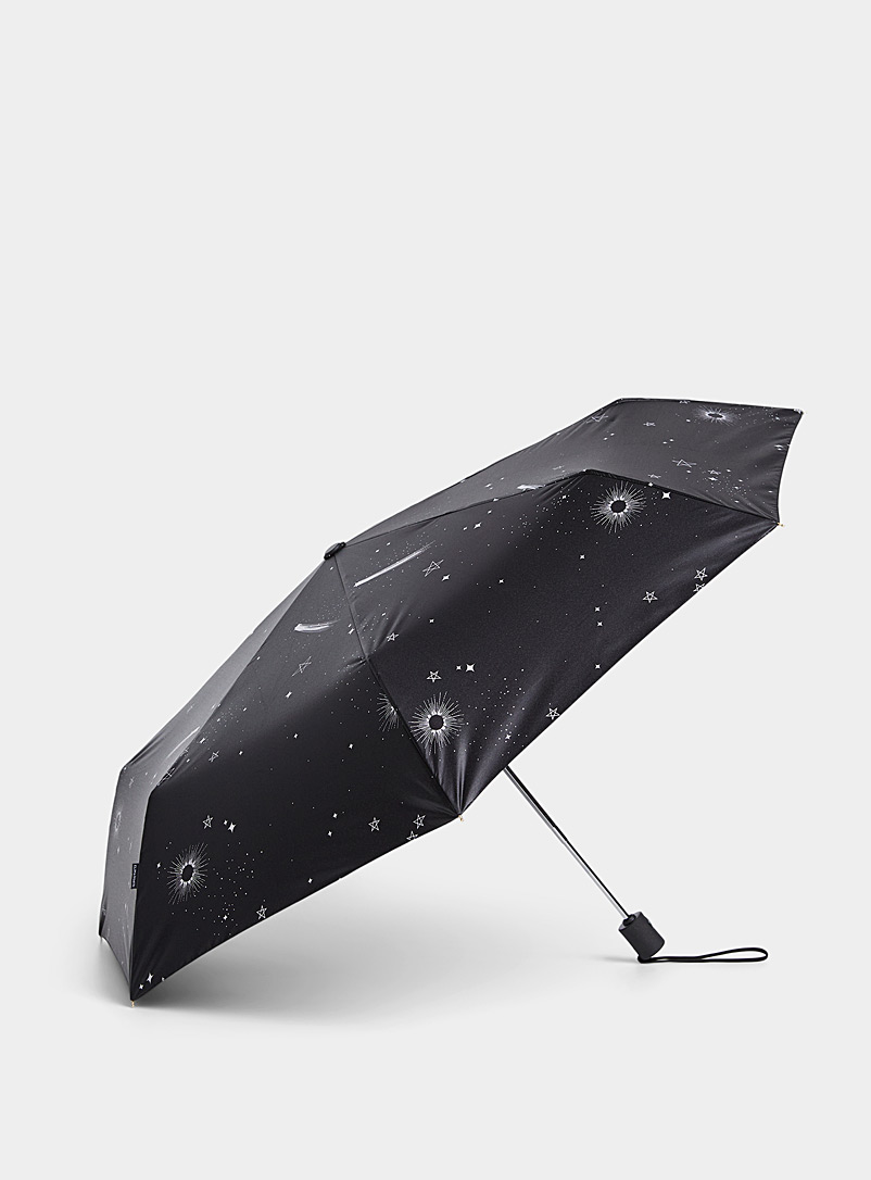 CLIMA bisetti Black Starry sky mini umbrella for women