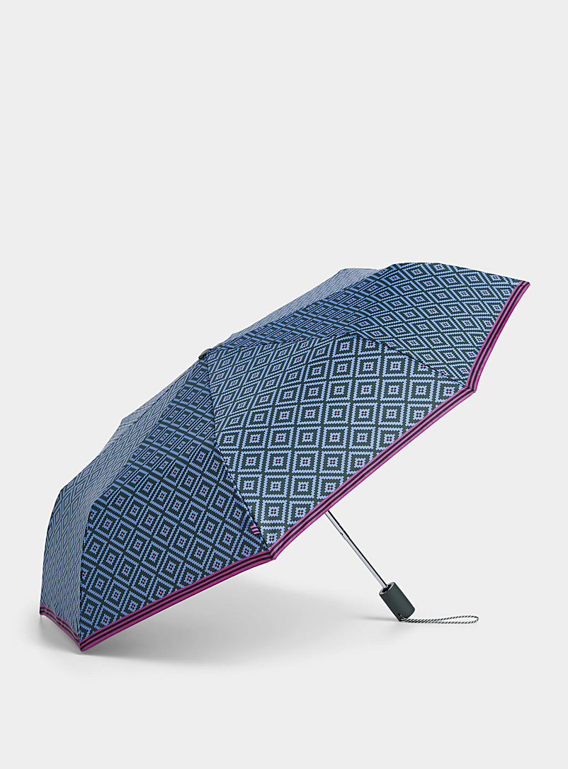CLIMA bisetti: Le parapluie motifs géométriques Vert à motifs pour femme