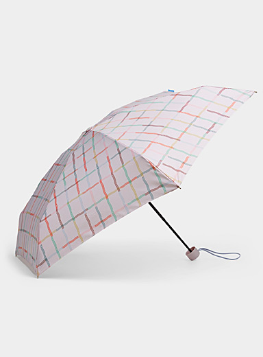 Sinuous colourful check compact umbrella | CLIMA bisetti | Useful & Chic Accessories & Extras