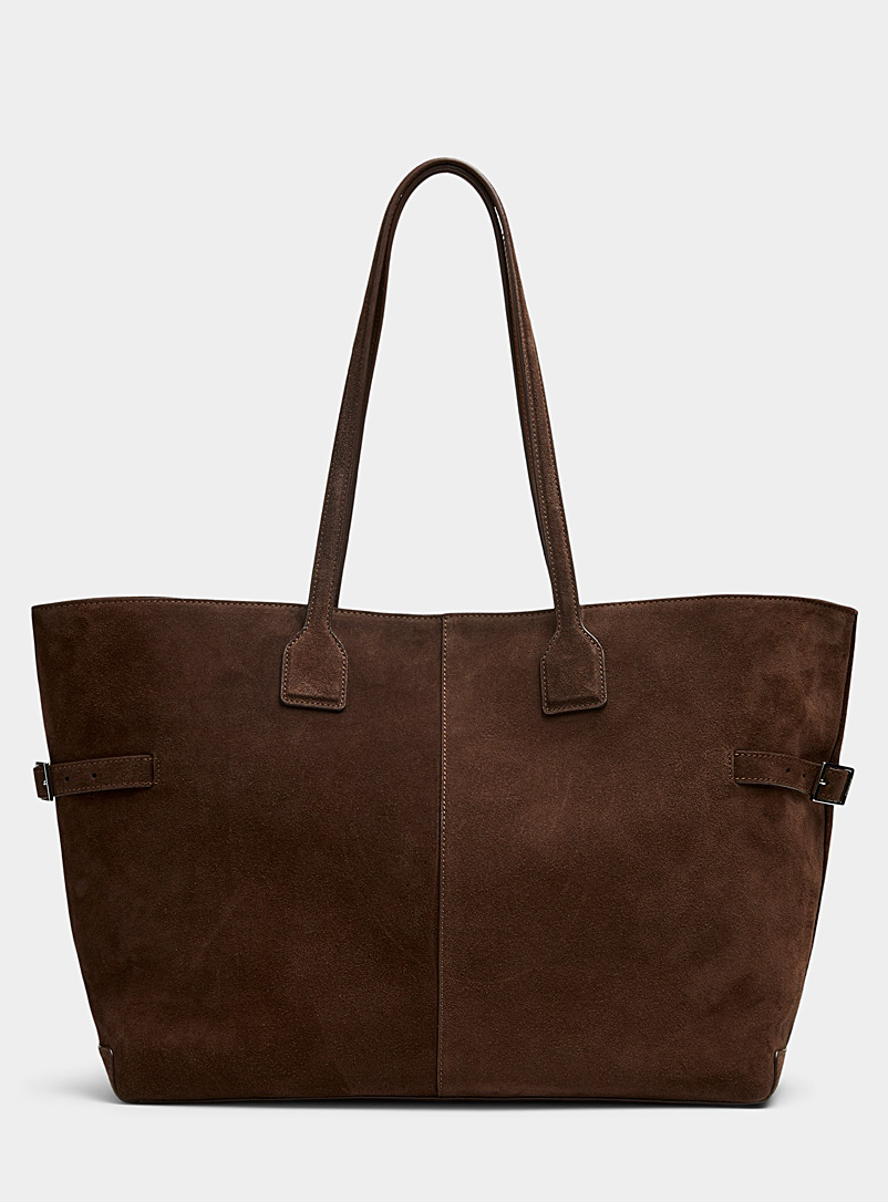 Sangles Réglables En Cuir Vachetta Pour Sac Longchamp - Longueur 95-125 Cm, Couleur Moka, Avec Boucle En D