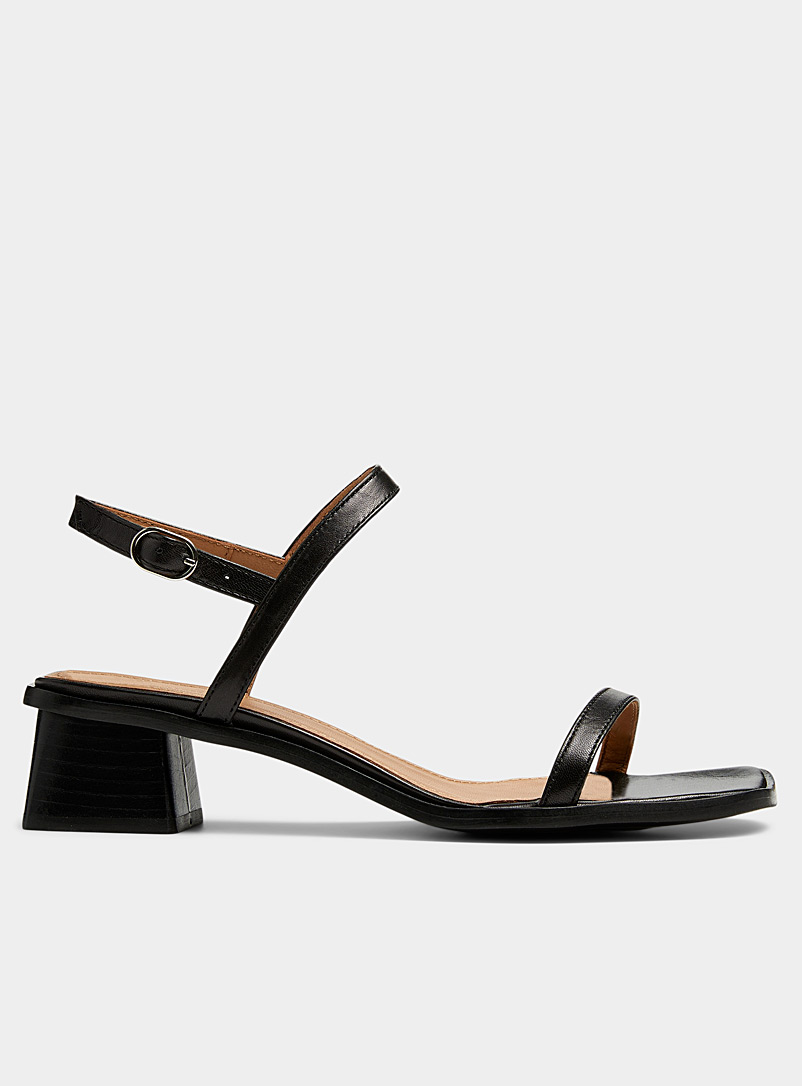 Flattered Black Juno block heel sandal Women for women