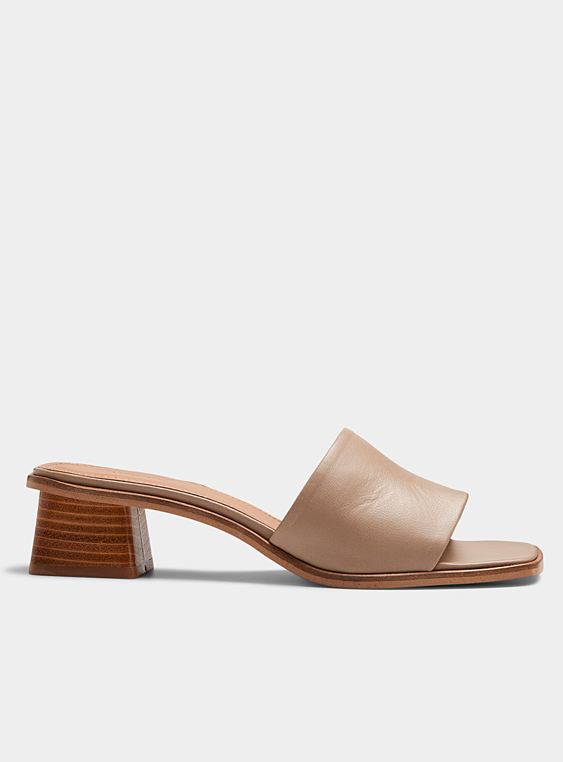 Flattered Tan Jody beige mule sandals Women for women
