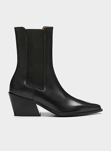 Sandra heeled pointed-toe leather boots Women | Flattered | All