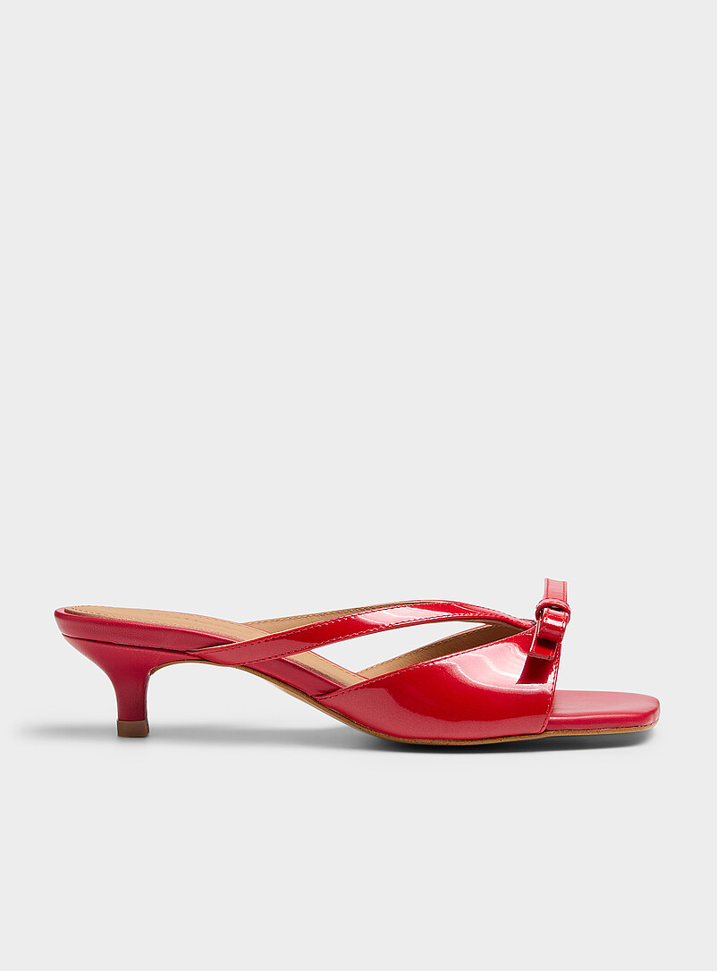 Flattered Black Jordan bow leather sandals Women for women