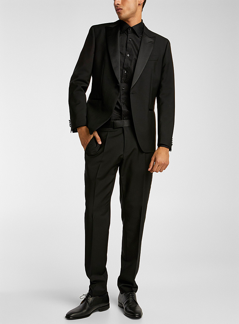 BOSS Black Black tuxedo suit Slim fit for men
