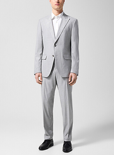 Le complet gris faux uni