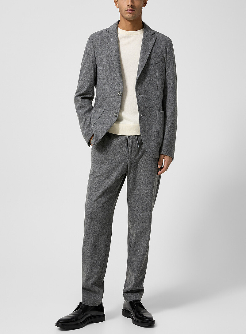 04651 Pantalon en flanelle gris