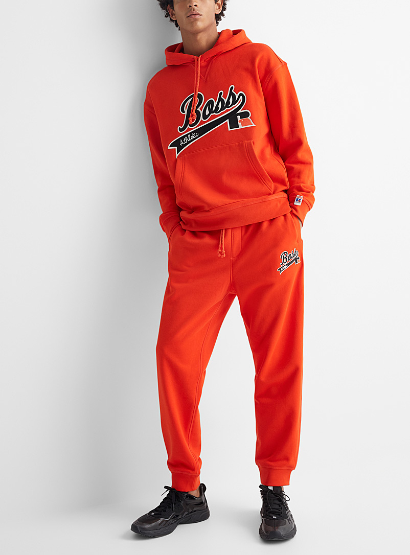 Boss x Russell Athletic Red Signature athletic sweatpants for men
