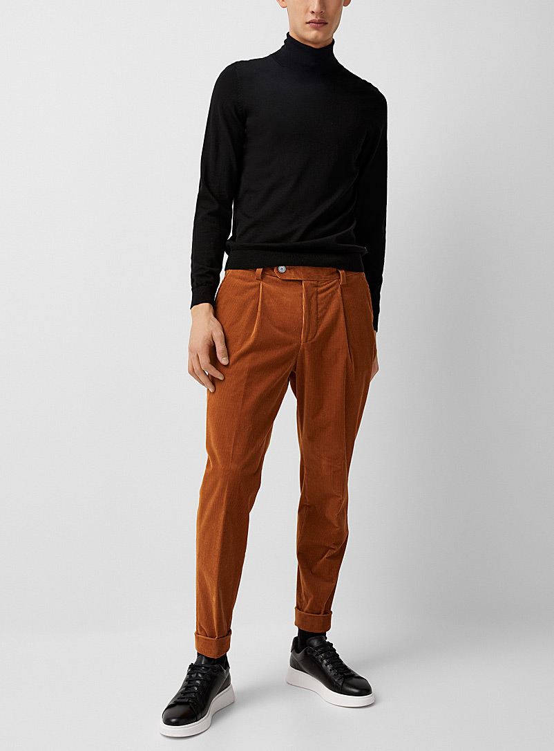 BOSS Copper Corduroy pleated pant for men