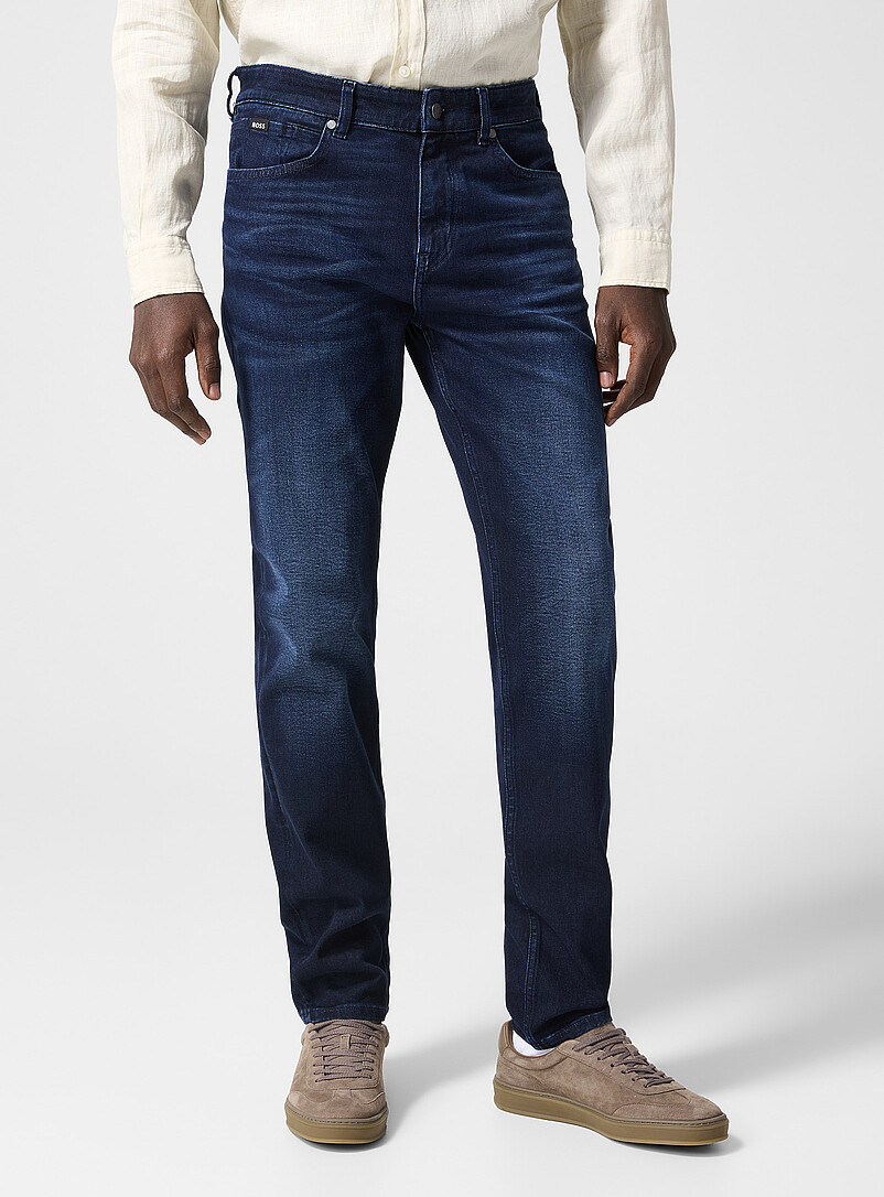 BOSS Blue Maine tapered indigo jean for men