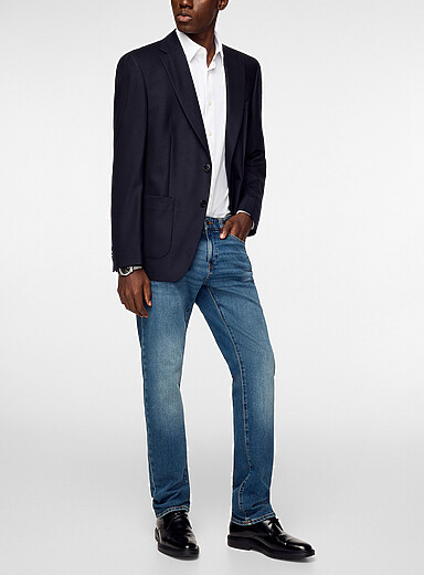 Honeycombed 100% virgin wool blazer
