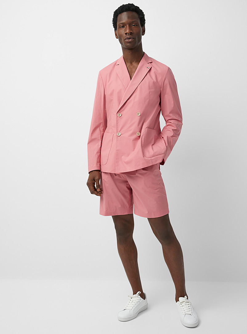 BOSS Pink Pink cotton shorts for men