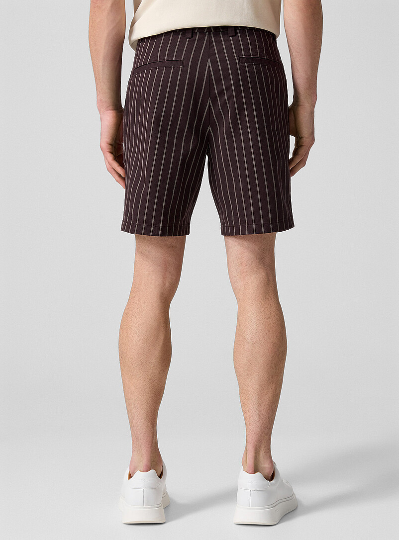 BOSS Patterned Brown Striped brown short for men