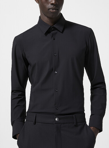 BOSS: La chemise ultraextensible Performance Noir pour homme
