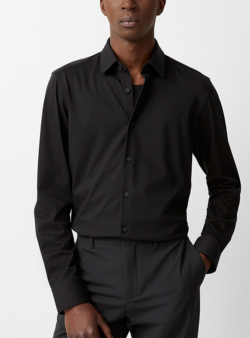 BOSS Black Performance jersey plain shirt for men