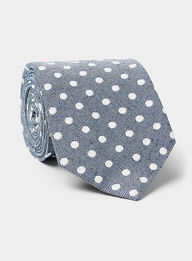 Silk and linen pattern tie