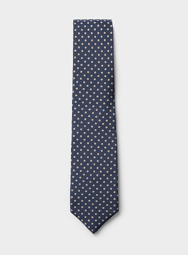 Mini daisies pure silk tie