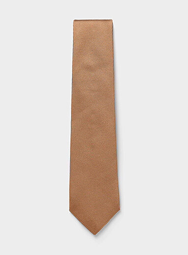 Plain grenadine silk tie