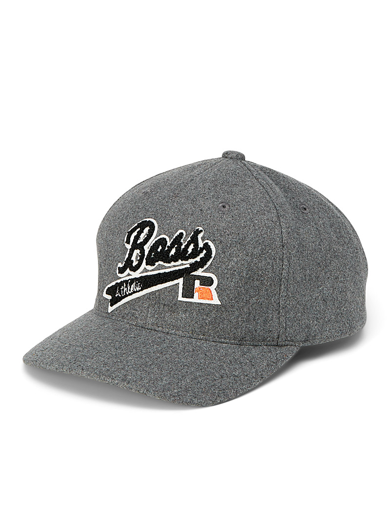 Boss x Russell Athletic: La casquette feutrée BOSS x Russell Athletic Gris pour homme