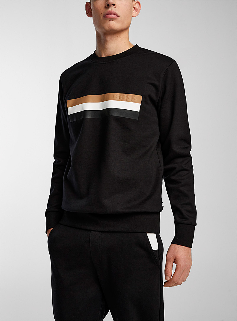 BOSS Black Signature stripe block sweatshirt for men