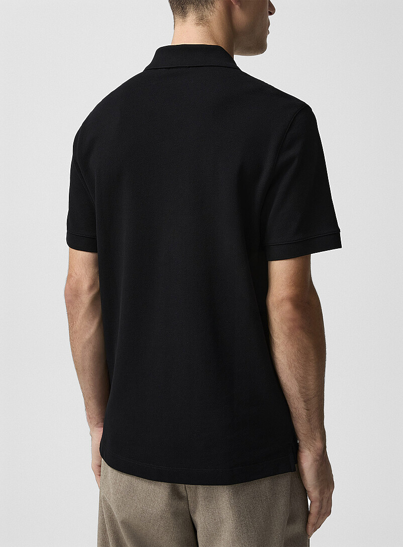 BOSS: Le polo Pallas logo ton sur ton Noir pour homme
