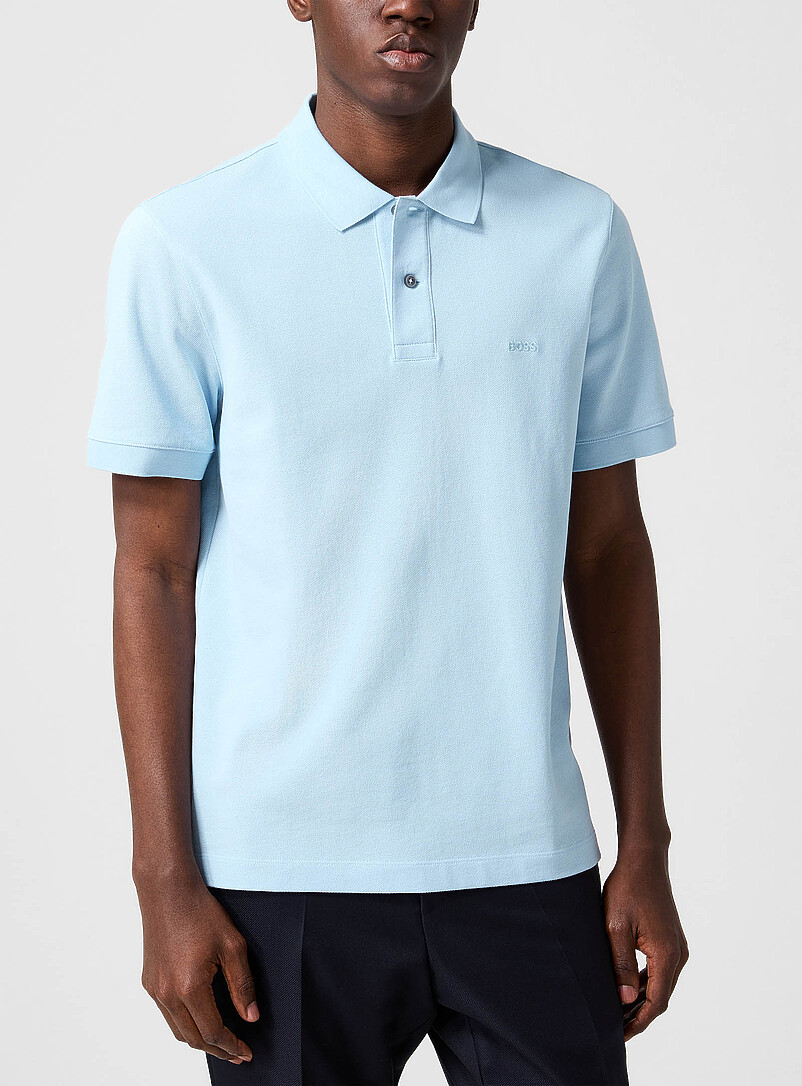 BOSS Black Pallas tone-on-tone logo polo shirt for men
