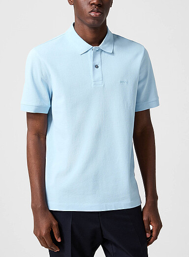 BOSS: Le polo Pallas logo ton sur ton Noir pour homme