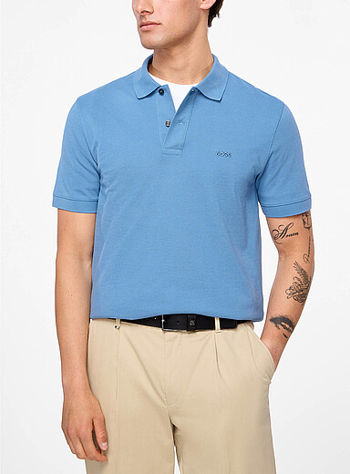 BOSS Black Pallas tone-on-tone logo polo shirt for men