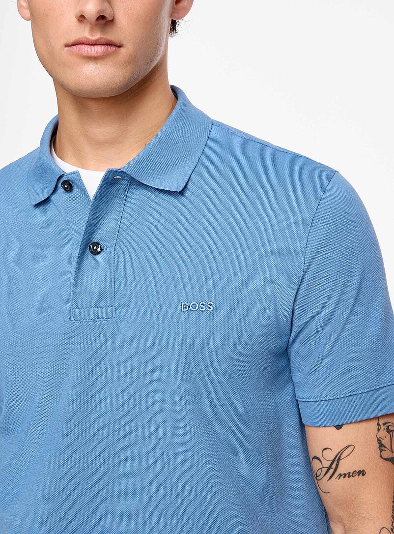 BOSS Black Pallas tone-on-tone logo polo shirt for men