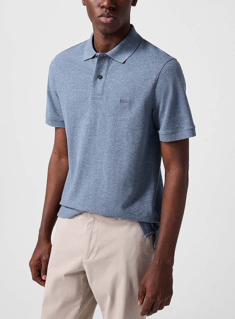 BOSS: Le polo Pallas logo ton sur ton Noir pour homme