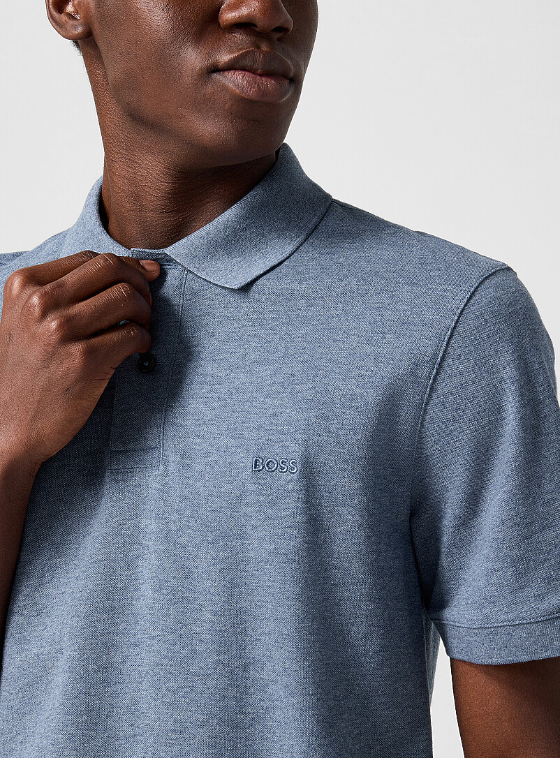 BOSS Black Pallas tone-on-tone logo polo shirt for men