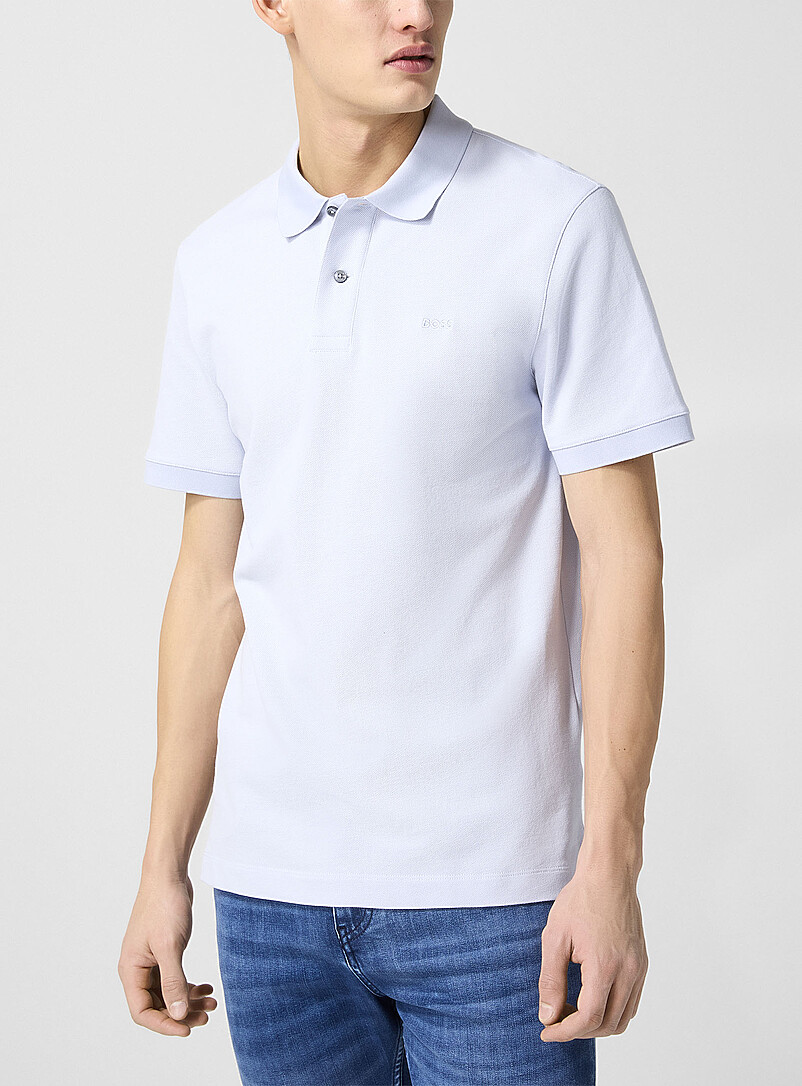 BOSS Black Pallas tone-on-tone logo polo shirt for men