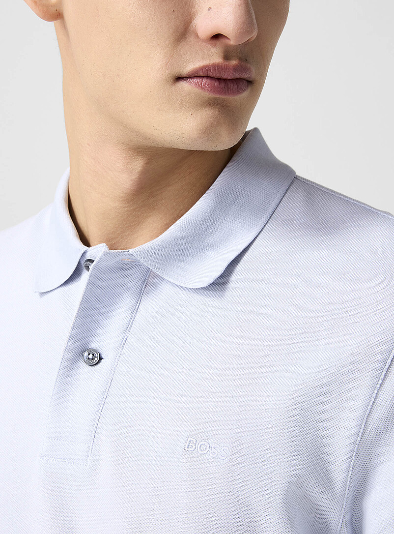 BOSS Black Pallas tone-on-tone logo polo shirt for men