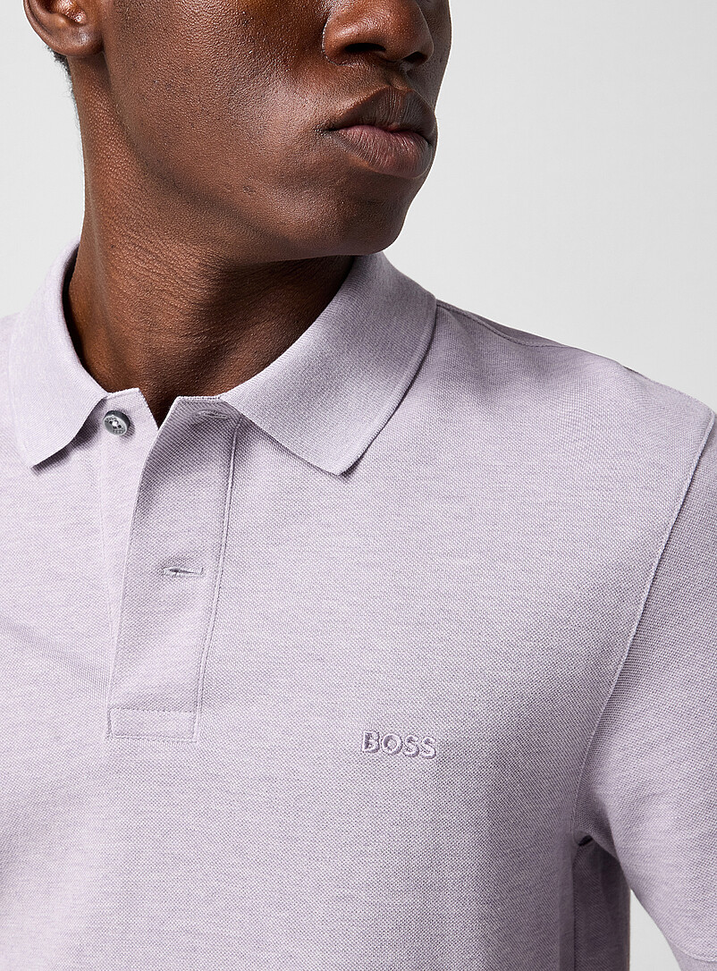 BOSS Black Pallas tone-on-tone logo polo shirt for men