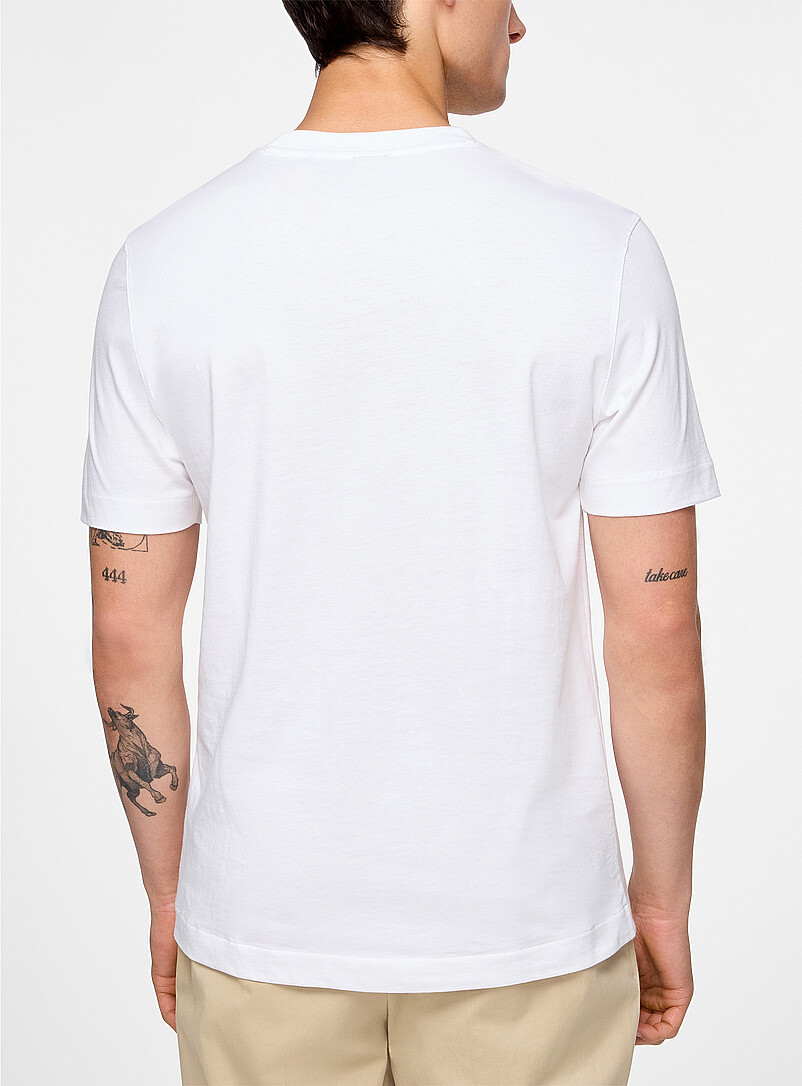 BOSS: Le t-shirt essentiel logo ton sur ton Bleu fonc&eacute; - Indigo pour homme