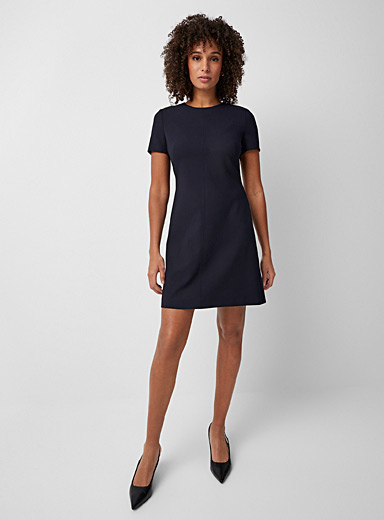 Freida Textured Dress Navy & Ivory  Boden Womens A-Line Dresses ~  NicDeGrootArt