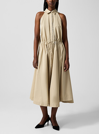BOSS Sand Point collar poplin dress for women