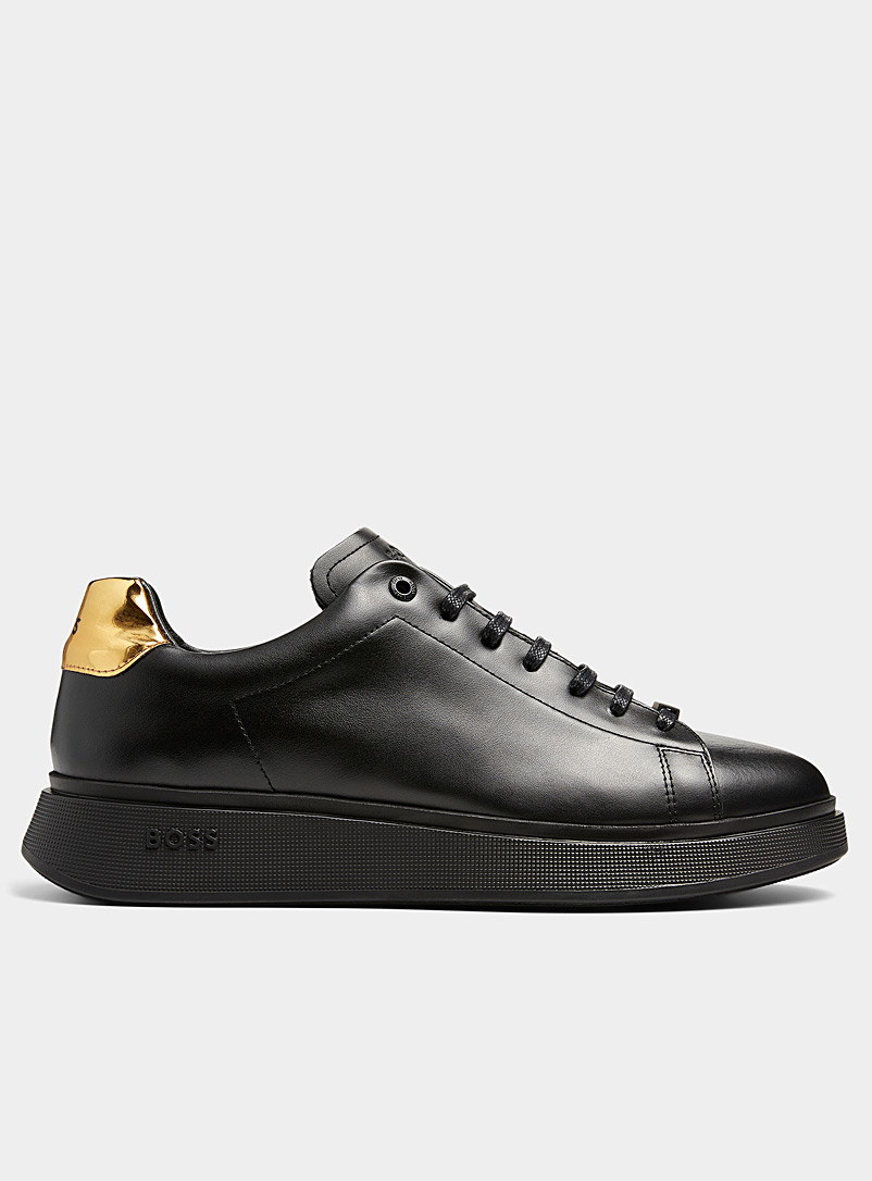 BOSS Black Sleek leather court sneakers Men for men