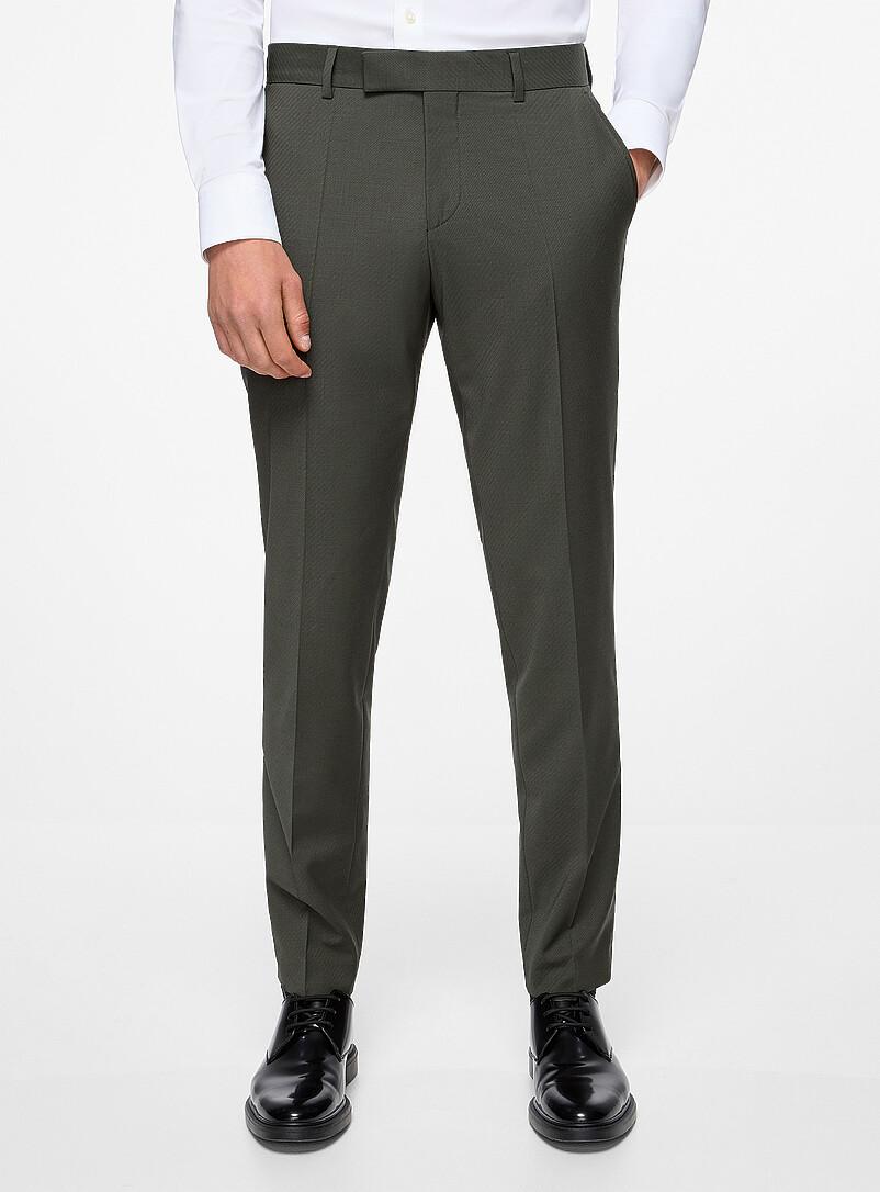 Diagonal stripes virgin wool pant product image 2