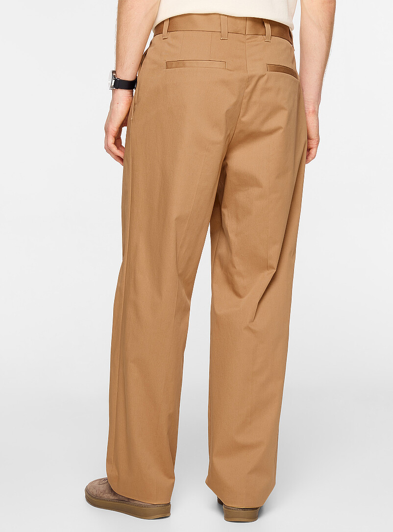 Wide-leg pleated chinos product image 3
