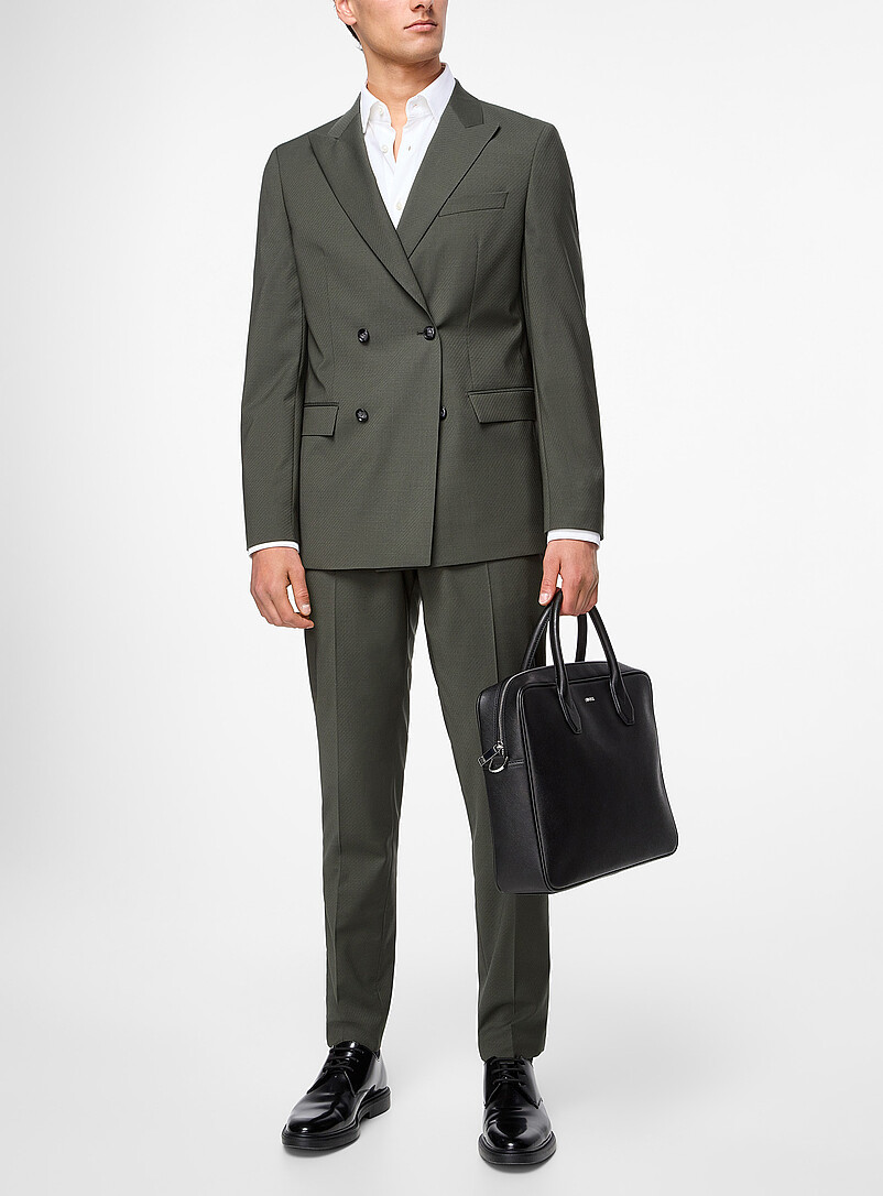 Diagonal stripes double-breasted suit jacket product image 2