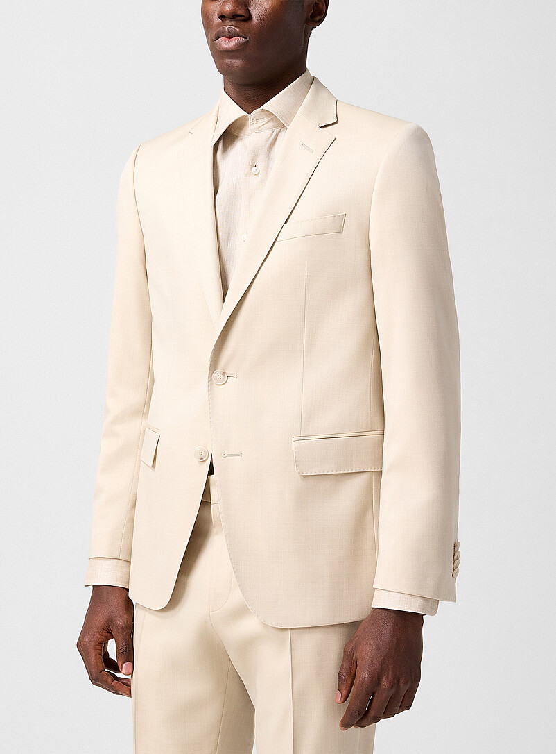 Ivory Pure Virgin Wool Suit Jacket