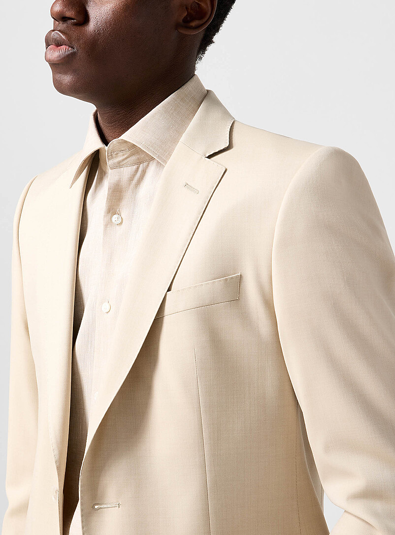 Ivory pure virgin wool suit jacket product image 2