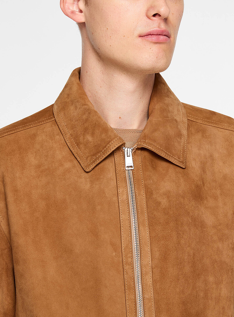 Suede zip-up jacket product image 2