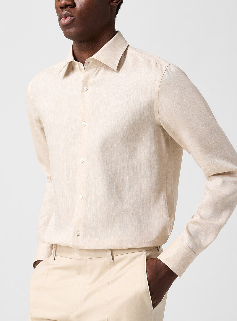 Slim-Fit 100% Linen Shirt